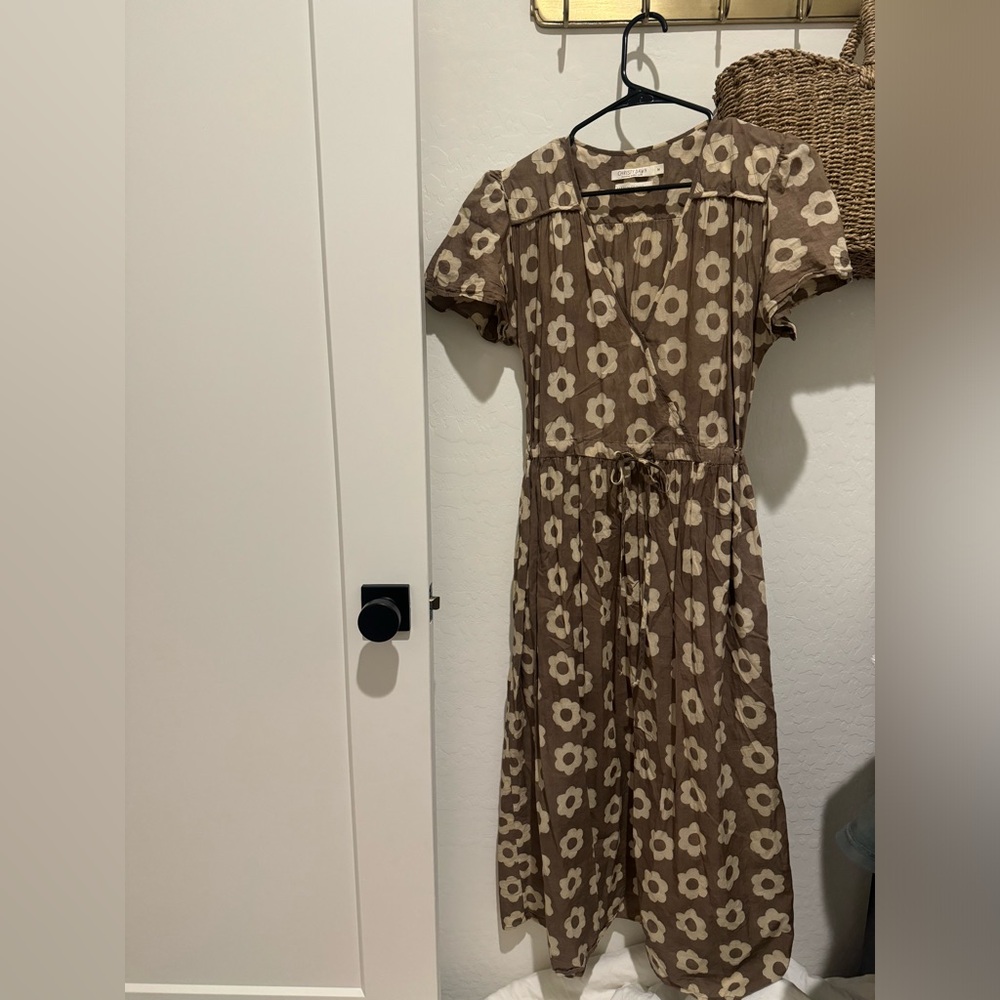 Christy Dawn Mocha Daisy Floral Maxi Dress